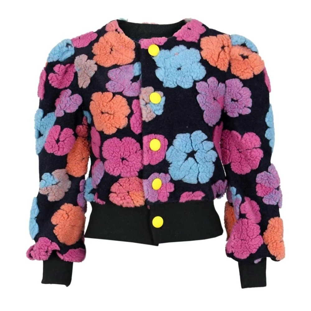 Women’s jaccard Long sleeve Jacket Top